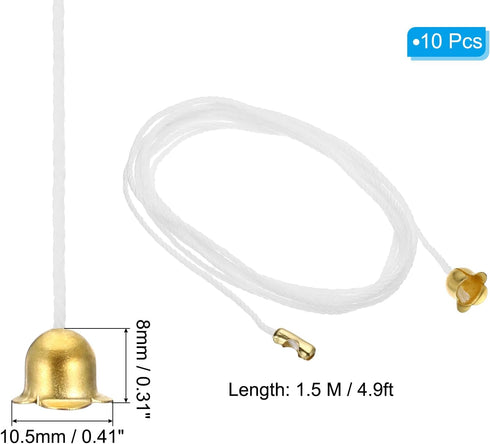PATIKIL 1.5M 4.9ft 10 Ceiling Pull Chain, Pcs Pulls String Extender with Flower Pendant for Fan Light Chandelier Table