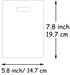 Joyhey 100 Count 5.8" x 7.8" Plastic Merchandise Bags, Shopping Retail Boutique Bags with Die Cut Handles - Black Thank
