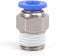 SNS 1/4" Tube OD x 1/8 NPT Male Straight Nickel Plated Brass Push to Connect Pneumatic Fittings (10 PCS)