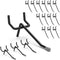 Black Pegboard Hooks, 2 Inch, 50PC, Fit 1/8" or 1/4" Pegboard, Hanging Tool Hooks