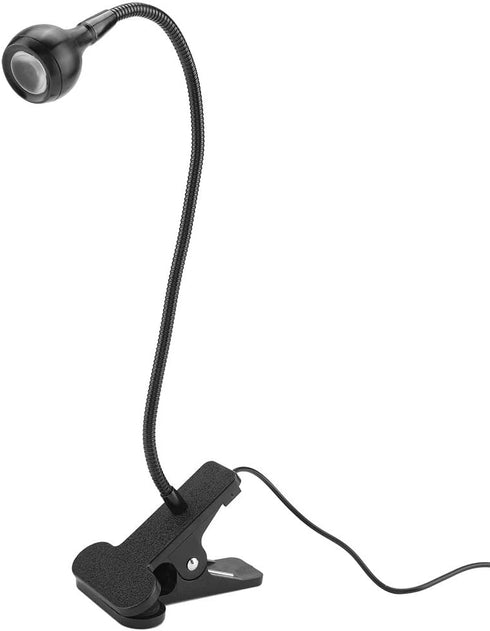 LED Clip On Reading Light, Book Light, USB Mini Desk Night Lamp with Clip for Home Study (Warm-Black)