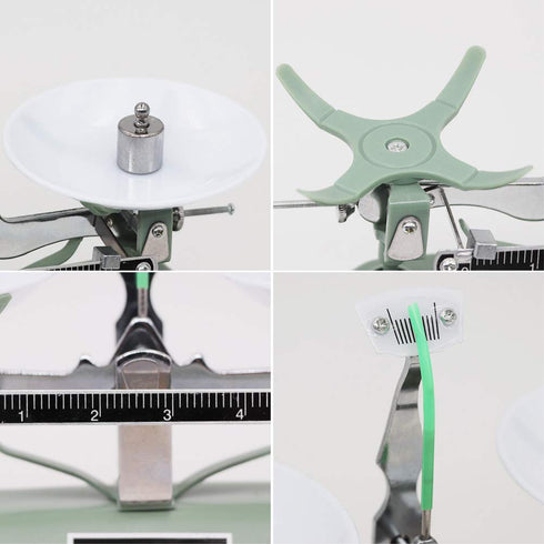 HHNIULI 200g Balance Scale for Classroom, Mechanical Tray Balance Scale with Tweezers and Weights for Kids