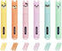 LEGAMI Teddy’s Style Set, 6 Mini Highlighters, Yellow, Peach, Pink, Lilac, Light Blue, Light Green for Highlighting