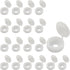 Zorveiio 100 Pcs Hinged Screw Cover Caps Plastic Shutter Caps Small Snap Covers,
