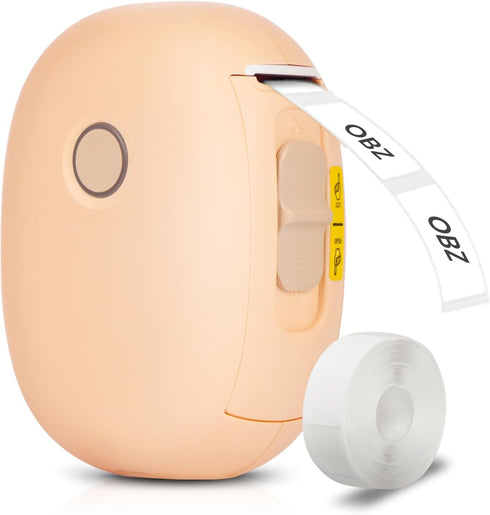 OBZ Bluetooth Label Maker, Portable Inkless Wireless Label Maker Machine with Tape, Multiple Templates for Home Storage