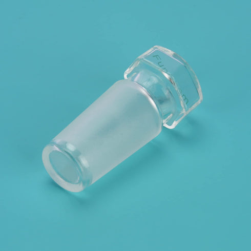Hex Head Hollow Glass Stopper, 1-Pack Hexagonal Head Glass Lab Stopper for 24/40 Standard Taper