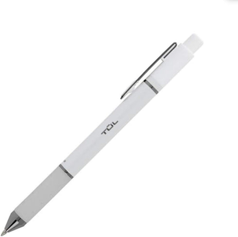 TUL Retractable Gel Pens, Limited Edition, Sunset Shades, Medium Point, 0.7 mm, Pearl White Barrel, Blue Ink, Pack of 4 by TUL