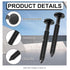 WindowPro 48 3 Inch Pcs Vinyl Shutter Fastener Window Panel Peg Lok Pin Pegs Screws Shutter Spikes Anchor (Black)