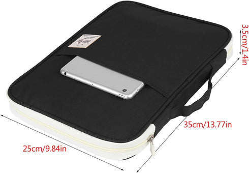 Multi-functional A4 Document Bags, Zippered File Folder, Portfolio Pouch Travel Binder Organizer with Handle for School