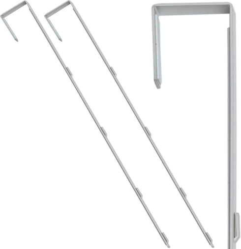Over-The-Door Mirror Hanger, Adjustable 14.5-inch Set with Protective Lining, Perfect Height & Fit for Mirrors