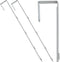 Over-The-Door Mirror Hanger, Adjustable 14.5-inch Set with Protective Lining, Perfect Height & Fit for Mirrors