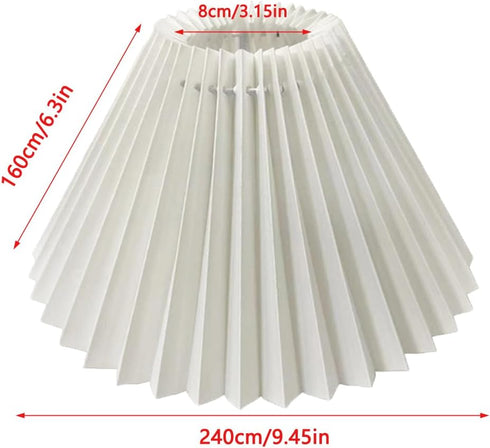 UtySty 2 Pack Pleated Table Lamp Lampshades Replacement Bedside Table Lamp Pleated Lamp Shade for Ceramic Table Lamps