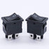 mxuteuk 5pcs Snap-in DPST Rocker Switch Toggle Power ON-Off Switch for Car Auto Boat Household Appliances
