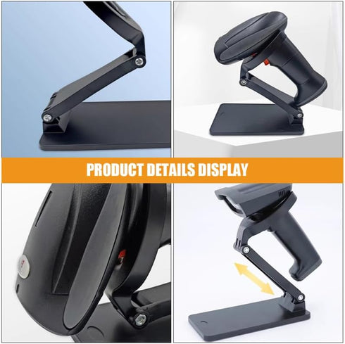 Alipis Universal Barcode Scanner Holder Adjustable Multi-Angle Foldable Hands-Free Stand with Stable Compact Base