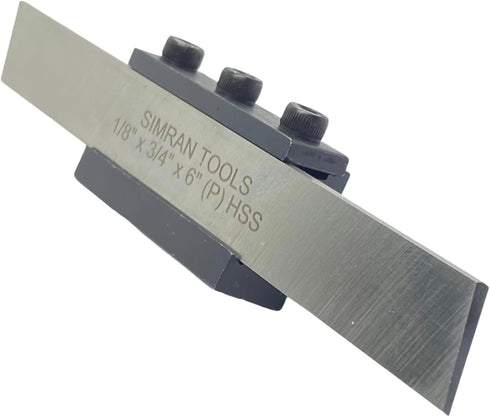 Lathe Clamp Type Parting Cut Off Tool Holder, 12mm Shank with HSS Blade 3/4"