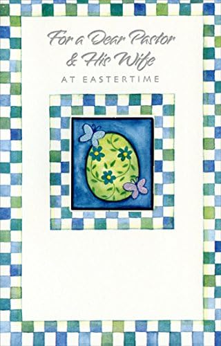 Freedom Greetings Checkerboard Die Cut Window: Pastor - Easter Card