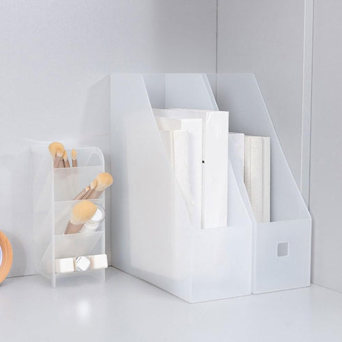 TEHAUX 3pcs File Storage Rack - Acrylic Magazine File Folders, Decorative Desk Organizer for Home Office