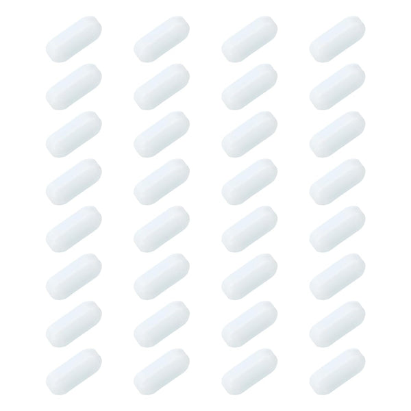 MECCANIXITY Magnetic Stirrer Mixer Stir Bar Rod, 15mm/0.59" PTFE Coating Magnet White for Laboratory 32Pcs
