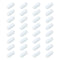 MECCANIXITY Magnetic Stirrer Mixer Stir Bar Rod, 15mm/0.59" PTFE Coating Magnet White for Laboratory 32Pcs