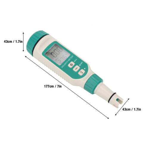 Digital Salinity Tester with Smart Sensor AR8012 Portable Salinity Meter for Water Source Monitoring