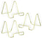 Wire Easel Display Stand 4" H - Twisted Brass Finish Metal, Pack of 3