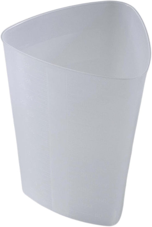 Plastic Graduated Triangular Intake Output Container, 5 Pack 32 oz Laboratory Beaker for Measuring