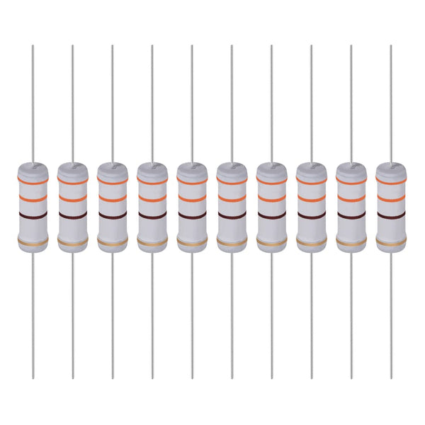 YOKIVE 20 Pcs Metal Oxide Film Resistors, Axis Lead Resistor for Electric Power Equipment (Grey, 3W, 330 Ohm)