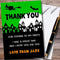 The Card Zoo Green Scary Haunted Houses Personalized Halloween Party Thank You Cards