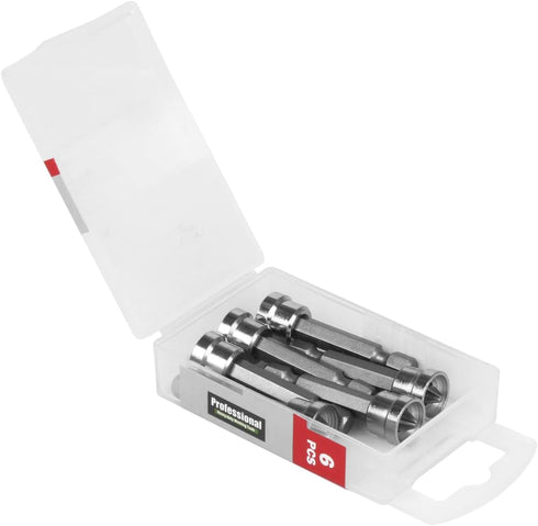 Screwdriver Bit Set, PH2 Drywall Screw Setters, 2 Inch, 6 Pieces with Transparent Plastic Case