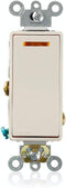 Leviton 5631-2T 20-Amp 120-Volt Decora Plus Rocker Lighted Handle, Light Almond