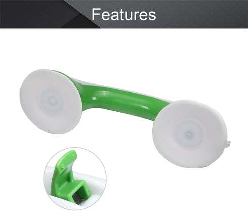 2Pcs MroMax Suction Shower Grab Grip Bar Shower Handle & Bathroom Bathtub Handle, Heavy Duty Safety Grab Bar Non Slip