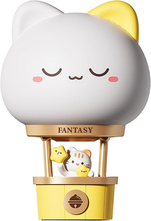 kvppvt Hot Air Balloon Rechargeable Night Light, Safe Soft Silicone Material, 3 Brightness