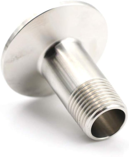 Beduan Stainless Steel Sanitary Fitting Home Brew Connector, 1.5" Tri Clamp to 1/2" NPT Male (Ferrule OD 50.5mm)