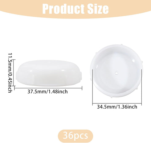 36 CHGCRAFT Pcs Round Chair Leg Floor Protectors Folding Chair Leg Caps Chair Replacement Foot Caps for Furniture Leg