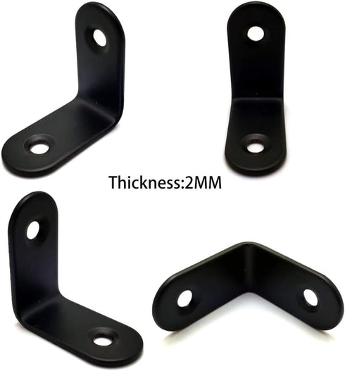 ZHome 303016MM 6Sets Metal L Shape Corner Brace Wall Shelves Hanging Bracket Joint Right Angle Bracket Fastener