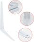 Mormchlots 24Pcs 12 10 Inch x White Shelf Brackets, Heavy-Duty Metal Steel Corner L Brackets for Shelves Shelf