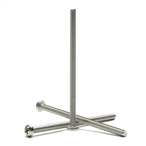 MroMax M5-0.8x90mm Pan Head Phillips Machine Screws - 304 Stainless Steel Metric Cross Head Screws Bolts Fasteners