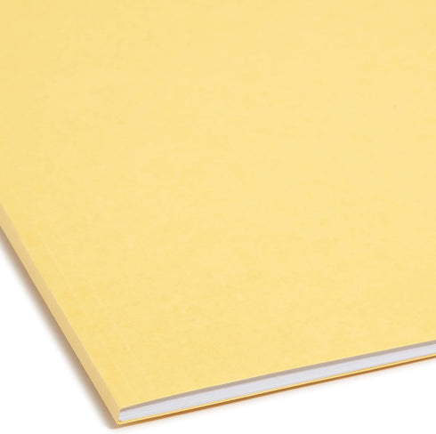 Smead 100% Recycled Fastener File Folder, Letter Size, Yellow, 50 per Box (12941)