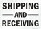 SmartSign-S-5803-AL-14 "Shipping And Receiving" Sign | 10" x 14" Aluminum Black on White