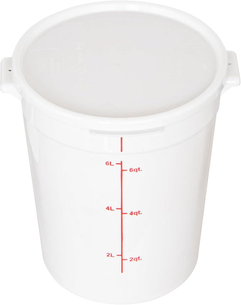LID ONLY: Met Lux 8.8 Inch White Plastic Lid for 6 and 8 Quart Storage Containers