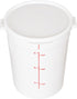 LID ONLY: Met Lux 8.8 Inch White Plastic Lid for 6 and 8 Quart Storage Containers