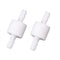 Quickun 3/8" Barb Hose One Way Inline Check Valve, Non Return Ozone Resistance PVDF Plastic, 2 Pcs