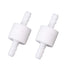 Quickun 3/8" Barb Hose One Way Inline Check Valve, Non Return Ozone Resistance PVDF Plastic, 2 Pcs