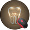 Mouse Pad Tooth Dentistry Dental - Round Non-Slip Rubber Base Mouse Mat for Laptop and Computer