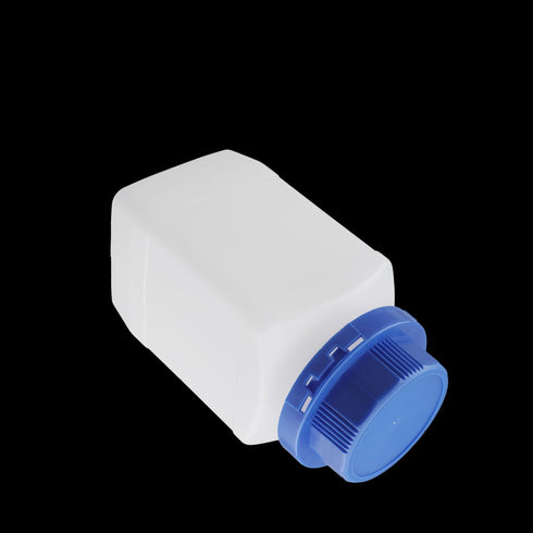 Othmro 5pcs 500ml/16.9oz Plastic Lab Chemical Reagent Bottles, Square Wide Mouth Liquid/Solid Sample Storage with Blue