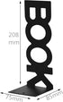 KiBcsLic 2X Heavy Duty Metal Bookends Non Skid Book Stoppers for Home Stationery Office Desk, Black