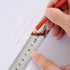 Silver Double-Sided Scale, Stainless Steel Straight Ruler, Measuring Tool for School Office Drafting Supplies