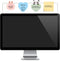 Yocoolfun 2 Pieces Monitor Memo Board Top Mount,18 Monitor Sticky Note Holder,Universal Transparent