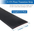 Self Adhesive Floor Transition Strip, 3" Wide Vinyl Floor Cover Strips for Laminate Flooring (7.5cm, 3.3Ft, Black)