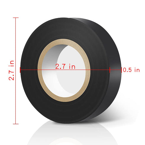Viaky 6 Pack Electrical Tape, 0.6" x 49.2", High End Industrial Grade, Rated to 176 Degrees & 600 Volts
